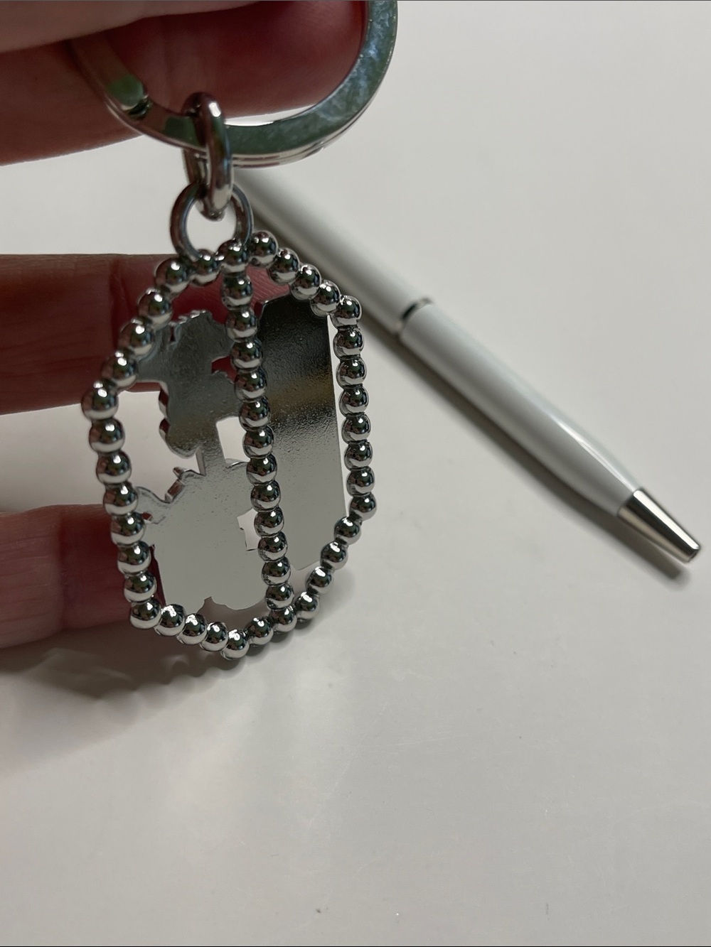 Coach Silver-tone Carriage Logo Keyring and Coach Pen - Picture 7 of 7